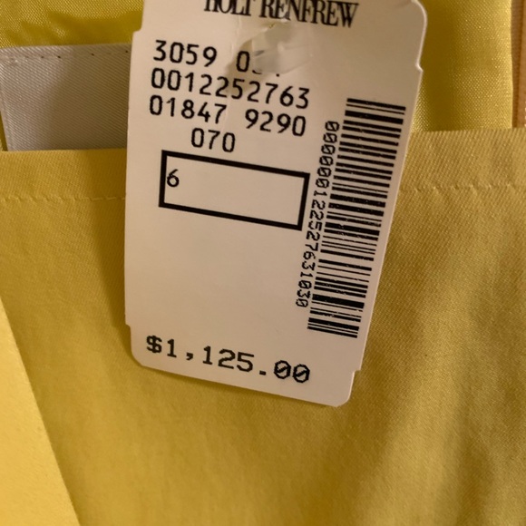 Brand new never worn Akris yellow dress and jacket suit size 6 - Picture 6 of 7